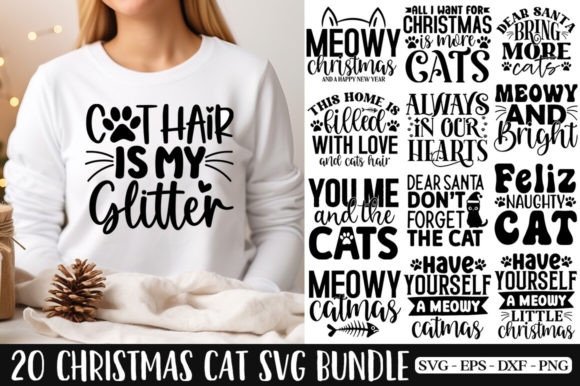Download Christmas Cat SVG Bundle - Christmas cat svg Collection