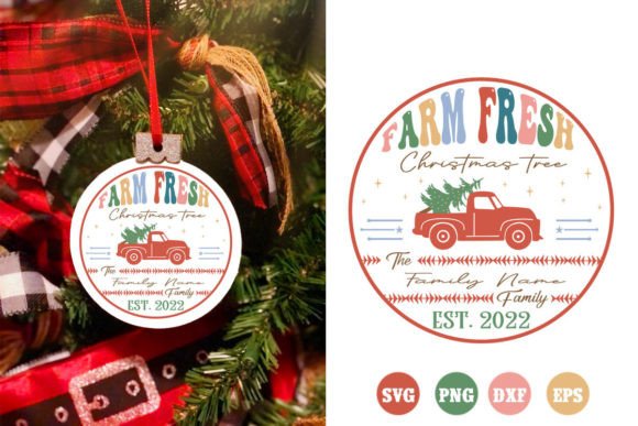 Download Retro Family Christmas Ornaments SVG - Christmas ornament Collection