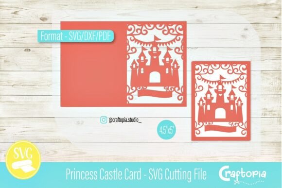 Download Princess Castle Card – SVG Cutting File - Prince Collection