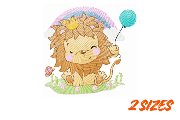 Download Embroidery Design with Prince Lion - Prince Collection