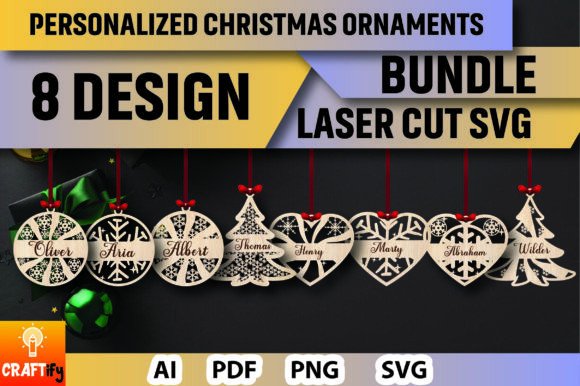 Download Personalized Christmas Ornaments Bundle - Christmas ornament Collection