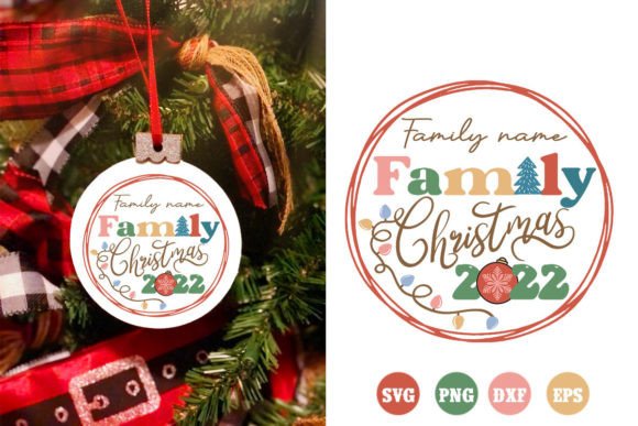 Download Family Christmas Ornaments SVG |Retro - Christmas ornament Collection