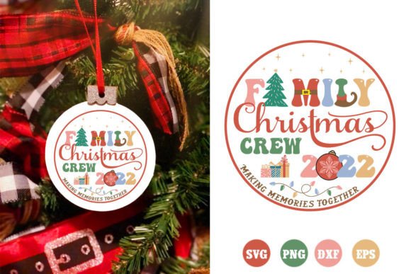 Download Family Christmas Ornaments SVG |Retro - Christmas ornament Collection