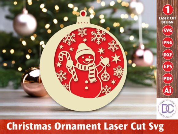 Download Christmas Ornament Laser Cut File - Christmas ornament Collection