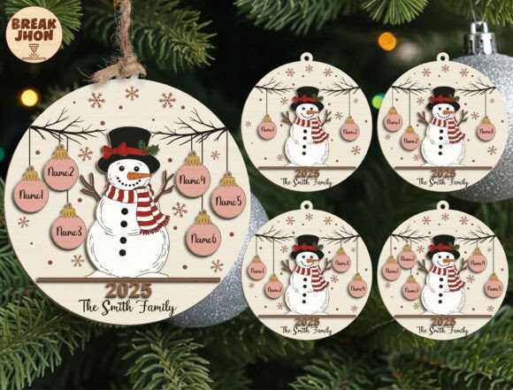 Download Personalized Christmas Ornament 2025 Svg - Christmas ornament Collection