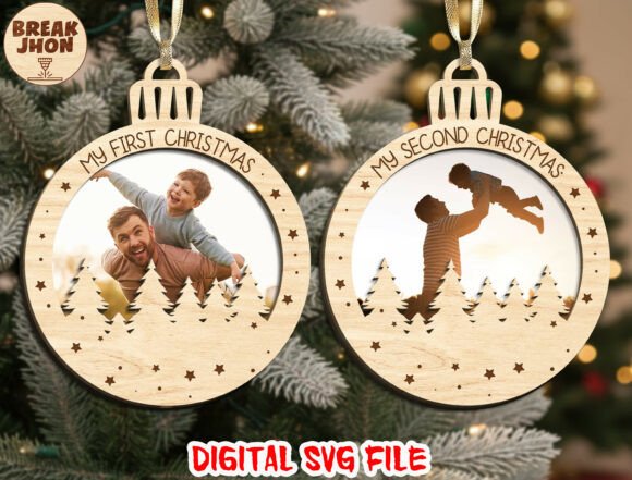 Download Baby’s First Christmas Ornament SVG - Christmas ornament Collection