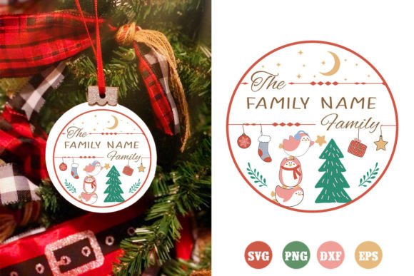 Download Retro Family Christmas Ornaments SVG - Christmas ornament Collection
