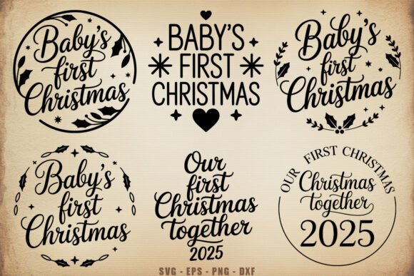 Download Baby’s First Christmas Ornament SVG Set - Christmas ornament Collection