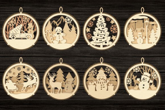 Download Christmas Ornament Laser Cut Bundle - Christmas ornament Collection