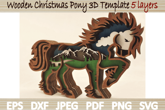 Download Wooden Pony Christmas Ornament SVG - Christmas ornament Collection