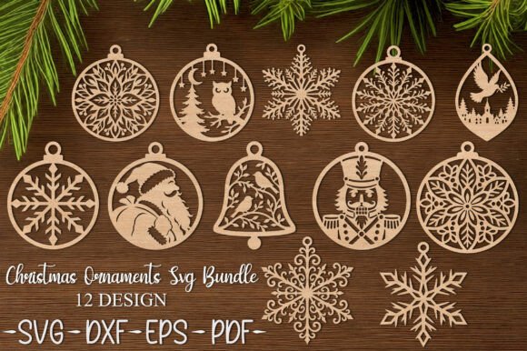 Download Christmas Ornaments SVG Bundle - Christmas ornament Collection