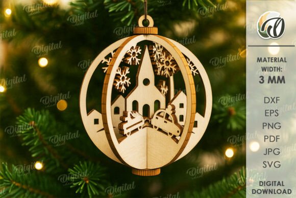 Download 3D Christmas Ornament Laser Cut - Christmas ornament Collection