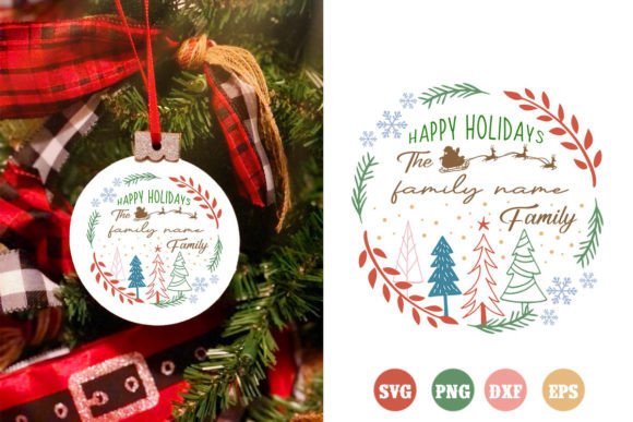 Download Retro Family Christmas Ornaments SVG - Christmas ornament Collection