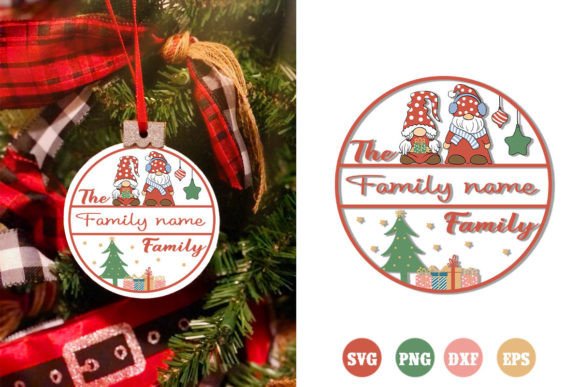 Download Family Christmas Ornaments SVG |Retro - Christmas ornament Collection