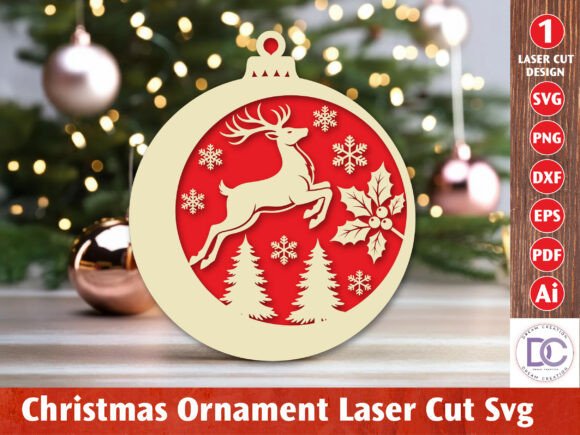 Download Christmas Ornament Laser Cut File - Christmas ornament Collection