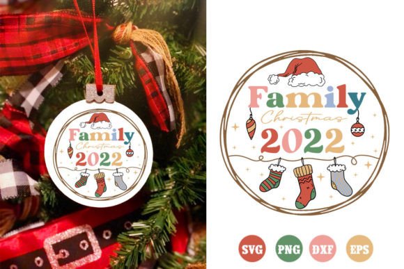 Download Family Christmas Ornaments SVG |Retro - Christmas ornament Collection
