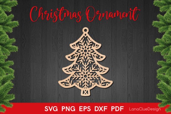 Download Fir Tree Shaped Christmas Ornament SVG - Christmas ornament Collection