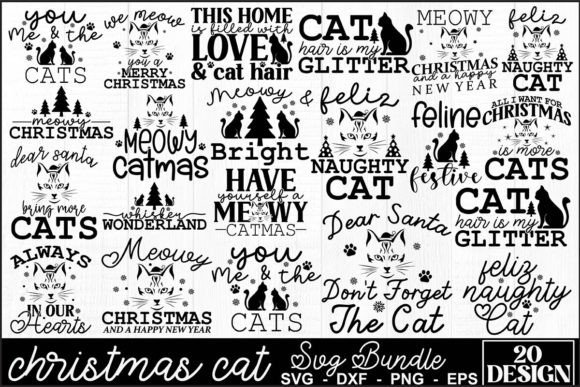 Download Christmas Cat SVG Bundle - Christmas cat svg Collection