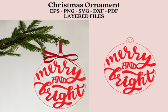 Download Merry Christmas Ornament Laser Cut File - Christmas ornament Collection