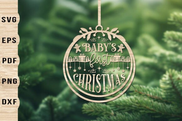 Download Baby's First Christmas Ornament SVG - Christmas ornament Collection